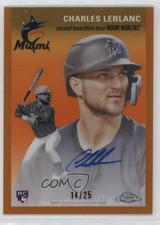 2023 Chrome Platinum Anniversary Orange Refractor 14/25 Charles Leblanc Auto f3p