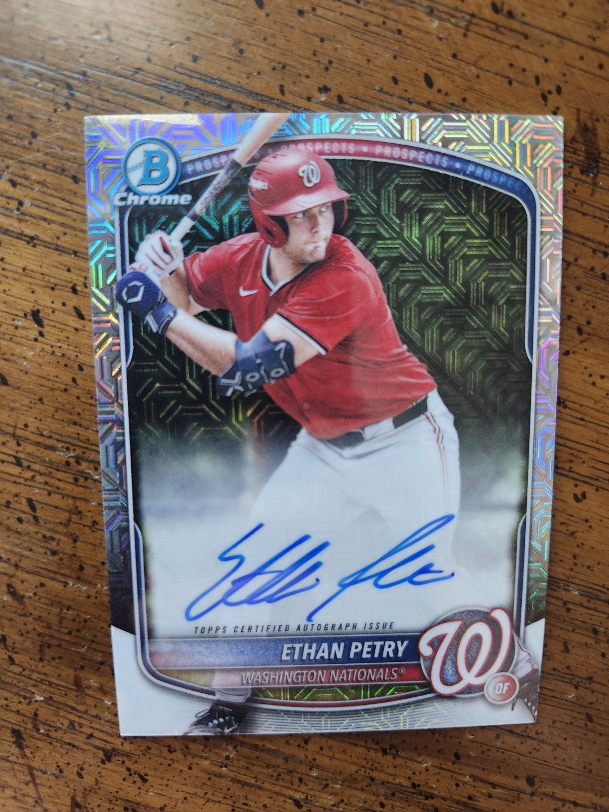 2025 Bowman Draft Chrome Ethan Petry #BMA-EP Silver Mojo Refractor Auto