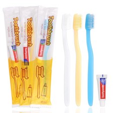120 pcs Disposable Toothbrushes with Toothpaste Individually Wrapped, Toothbr...