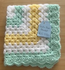 Hand Crocheted Dolls Pram Blanket