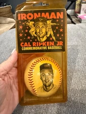 VINTAGE Cal Ripken Jr IRONMAN Commemorative  Baseball ^Damaged Box^