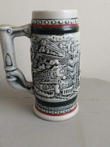 VTG 1985 Avon Age of the Iron Horse Train Mini Beer Stein Brazil Numbered - Picture 5 of 10