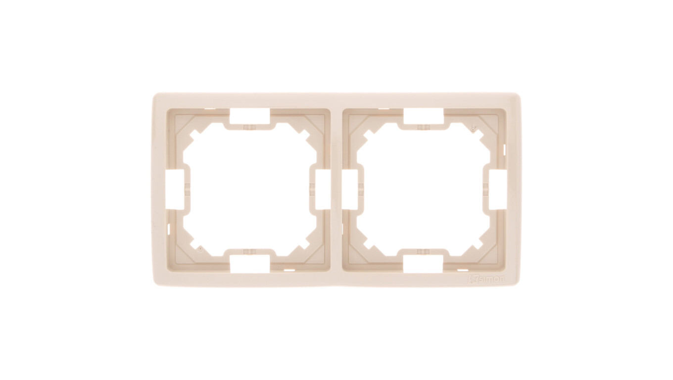 Simon Basic Standard Universal double beige frame BMR2 / 12 /T2UK