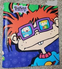Rugrats Vintage Nickelodeon 1998 Curveback Binder 1.5" Metal Ring Chuckie