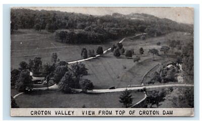 Croton Valley NY View from Top of Dam Croton on Hudson NY Postcard E9