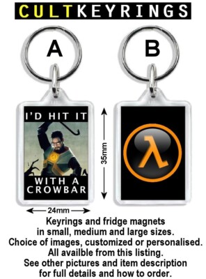 Half-Life Schlüsselanhänger / Kühlschrankmagnet - Dr. Gordon Freeman, Brecheisen
