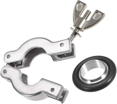 1 Set KF-16 NW-16 Vacuum Clamp + SS Centering Ring +Viton O-Ring+Aluminum Flange