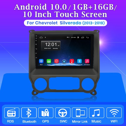 CarPlay For Chevrolet Silverado 2013-2019 10'' Android Car Stereo Radio GPS WIFI - Picture 2 of 10