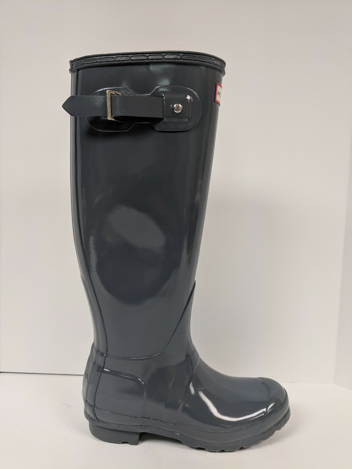 Hunter Original Tall Gloss Rain Boots in Graphite - Women's Size 5-image