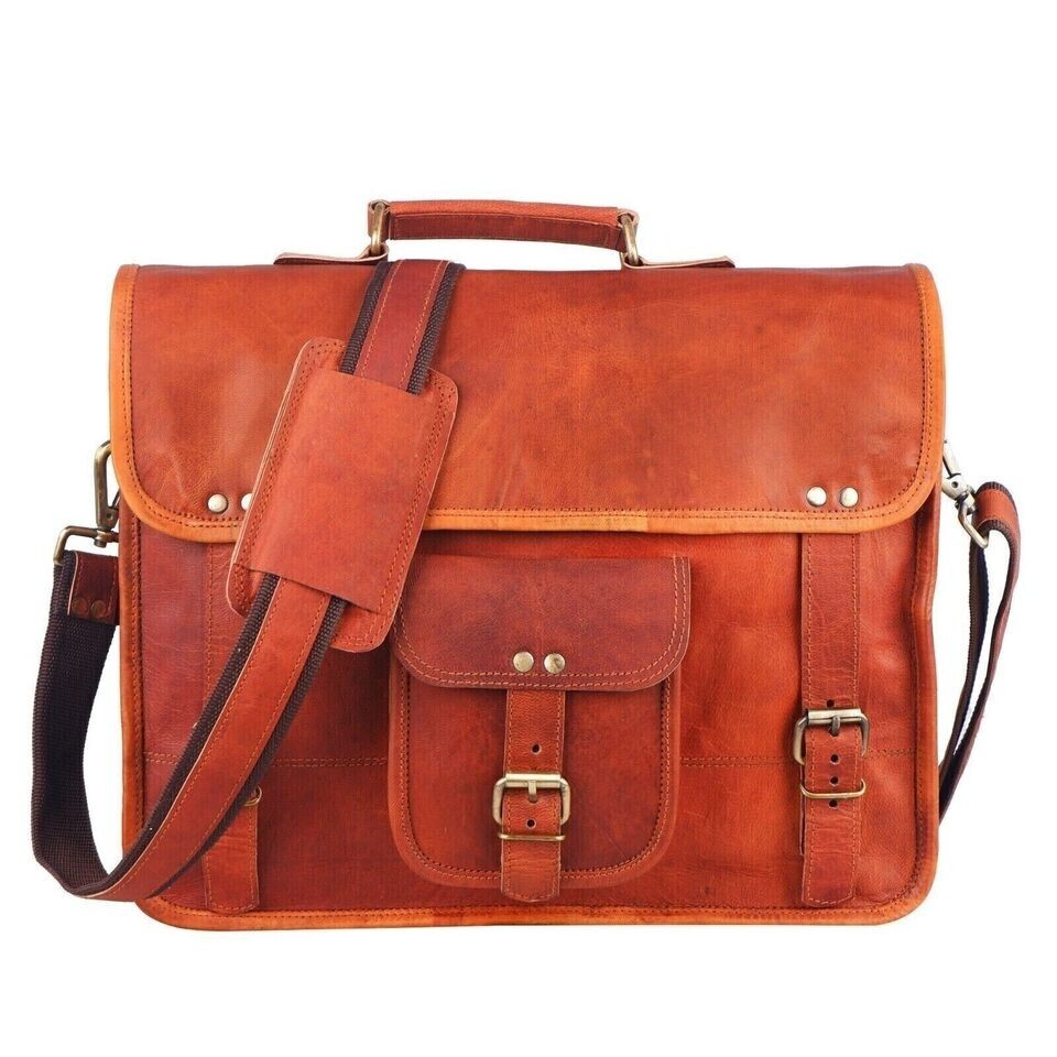 New Men's Vintage Laptop Briefcase Satchel Business Shoulder Messenger Bag