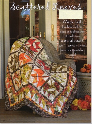Scattered Leaves Quilt Pattern Pieced WS