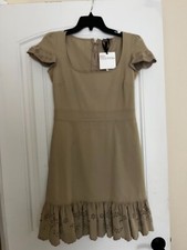 NWT $596 RED VALENTINO Eyelet Ruched Dress size Small US 4
