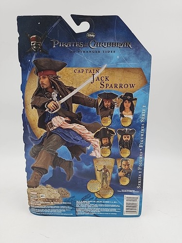 Disney Piratas del Caribe En Mareas Extrañas Capitán Jack Sparrow 2011 Nuevo - Imagen 2 de 6