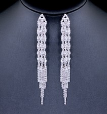 5 Inches Long Austrian Crystal Rhinestone Chandelier Dangle Earrings Bridal E127