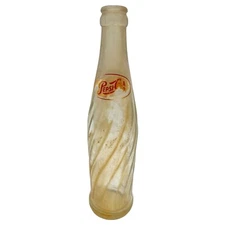 Vintage 1958 Pepsi-Cola Bottle Anchor Hocking Glass Co Clear Swirl ACL 10oz