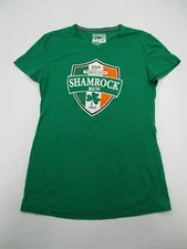 ADIDAS Athletic T-Shirt Women's Size M Shamrock Run 2013 Green Ultimate V-Neck