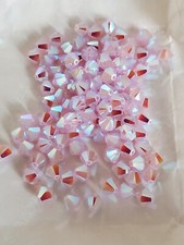Vintage Swarovski 5328 6mm bicone beads, Violet Opal AB2X 12pcs 