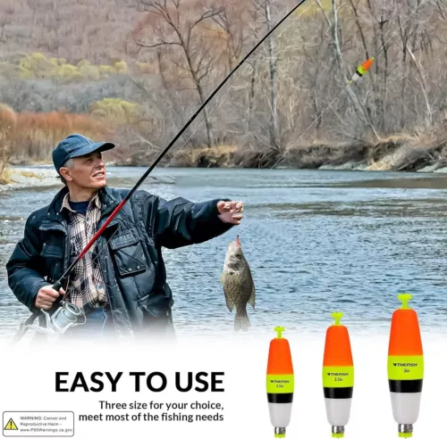 THKFISH 10Pcs Fishing Bobbers EVA Foam Fishing Floats Fishing Weighted Bobbers - Picture 8 of 12