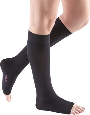 MEDIVEN PLUS EW WIDE CALF OPEN TOE 20-30 Compression Stockings Socks Size Color