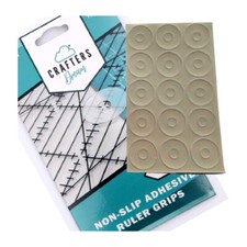 Crafters Dream Non-Slip Adhesive Ruler Grips - 15 Grips per Pack.