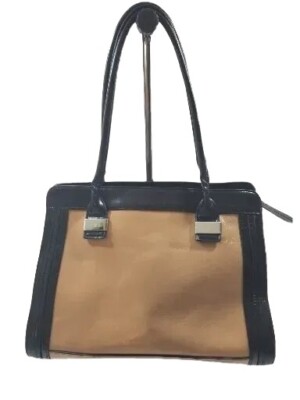 Giani Bernini Two-Tone Glazed Tote Handbag Leather