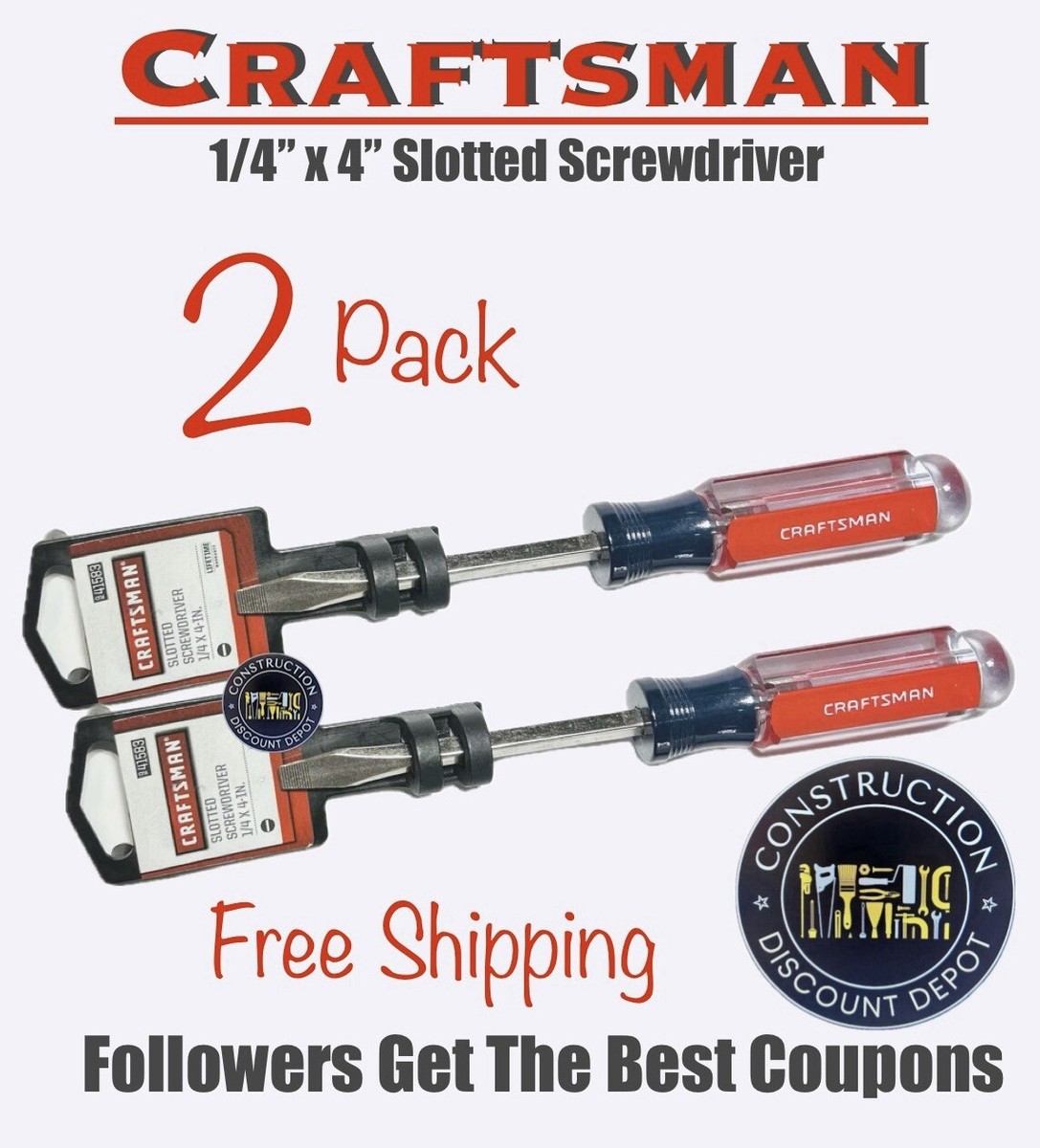 CRAFTSMAN Acetate Handle 1/4-in Slottedhead Screwdriver CRAFTSMAN Acetate Handle 1/4-in Slottedhead Screwdriver