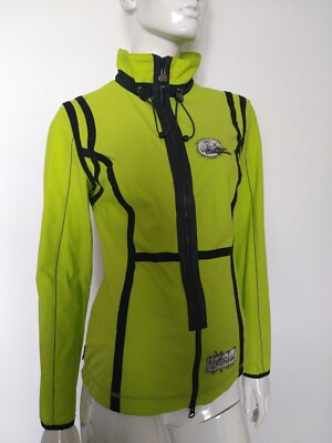 SPORTALM green full zip sweater blouse size 38