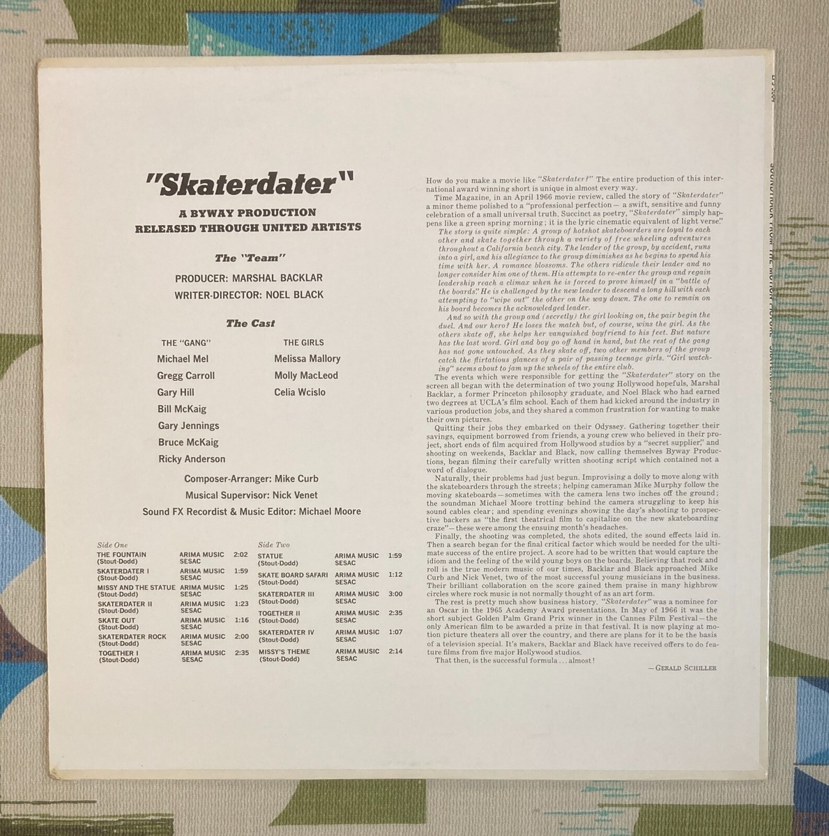 Skaterdater OST LP Davie Allan & The Arrows 1966 Surf