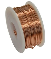 Bare Copper Round Wire 1 Lb. Spool / Choose Gauge,  ( Half Hard )