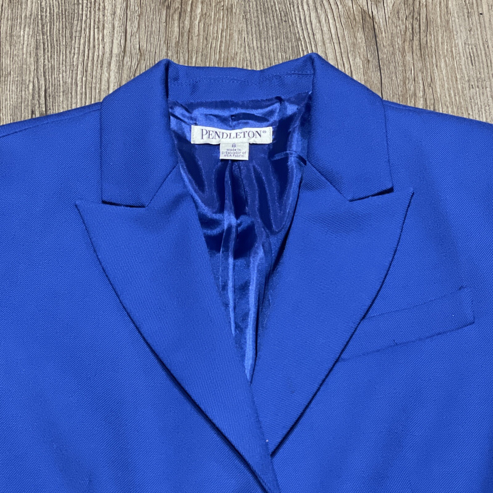 Pendleton Womens 100% Virgin Wool Blue Jacket Siz… - image 5