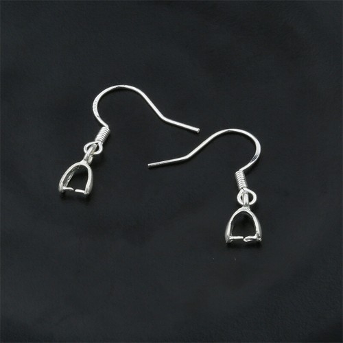 20PCS 925 Silver Ear Hook Pinch Bail Buckle Earrings Finding Suitable for Making - Picture 3 of 4