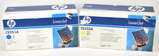 LOT OF 2 - NEW GENUINE HP Laserjet Toner Cyan CE251A Yellow CE252A