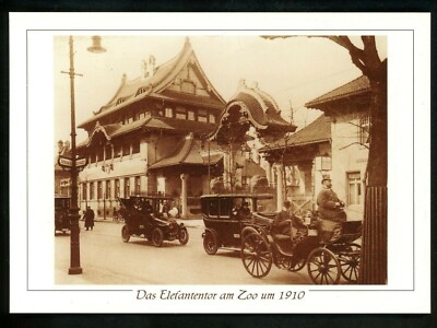 Car Auto reproduction postcard Berlin Pierde Zoos 1910