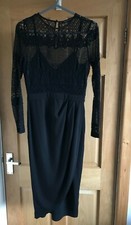Black Lace Dress - Size 8 - French Connection - Party Cocktail Cruise Ball