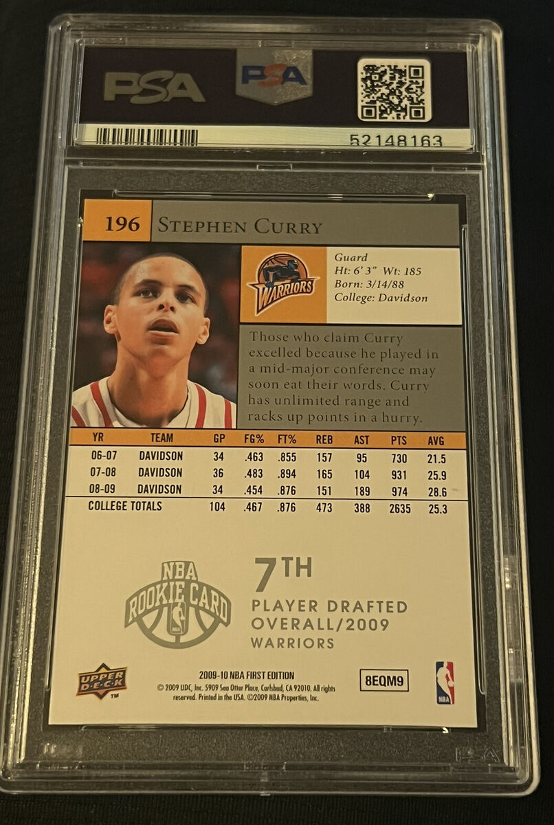 Stephen Curry 2009 Upper Deck First Edition #196 Rookie (RC