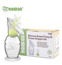 haakaa silicone breast pump and flower stopper