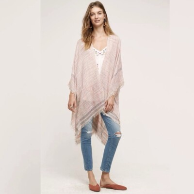 Anthropologie Women's Dawning Hour Kimono One Size