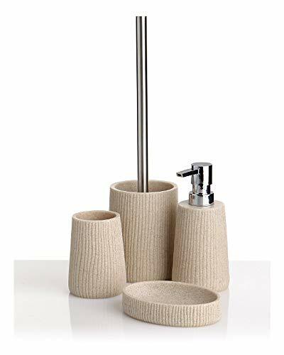 TATAY Saigon Bicchiere da Bagno, Poliresina, Beige, 7.7 x 7.7 x (J2p)