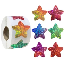 500Pcs Star Sticker 25mm Five Pointed Star Sticker Wrapping Label for Packaging