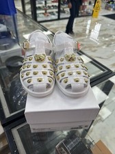 Authentic Moschino Bear Stud Jelly Sandals 38 NIB Transparente