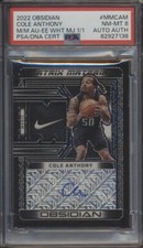 2022 Obsidian Cole Anthony Nike Logo Patch Real 1/1 PSA 8 Auto e10
