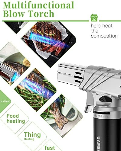 Small Butane Torch Uamector Refillable Kitchen Torch Lighter with Adjustable ...