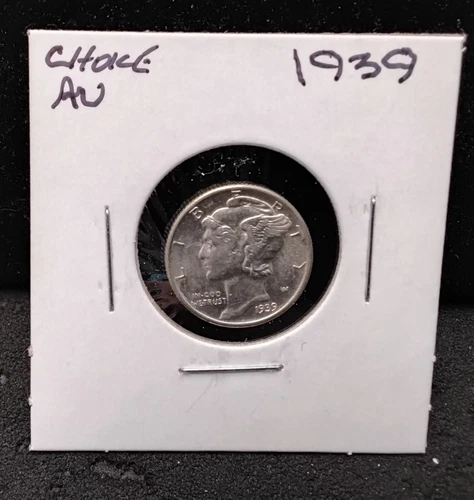 1939 MERCURY SILVER DIME- CHOICE AU - HO45