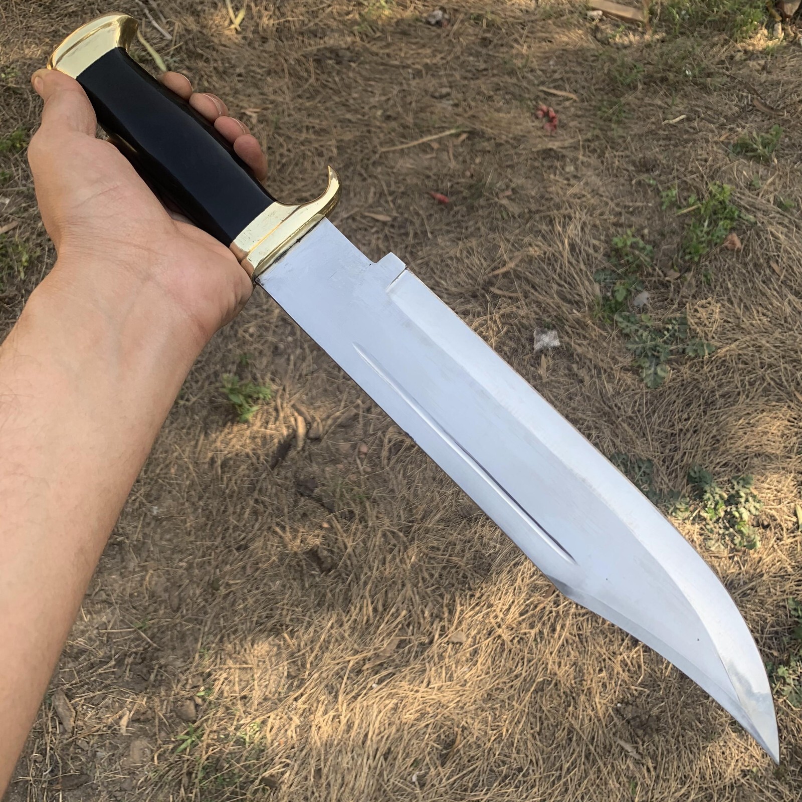 18" CUSTOM HANDMADE D2 TOOL STEEL HUNTING DUNDEE BOWIE KNIFE 233 eBay