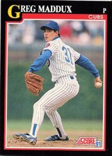 1991 Score Greg Maddux Chicago Cubs #317
