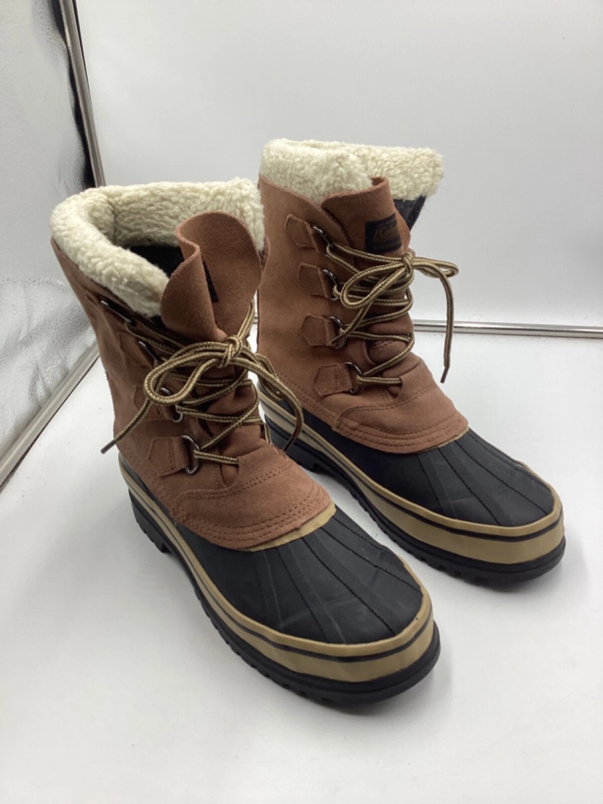 Coleman Men's Sz 7M Excursion Series Felt Lined Kalmar Snow Boots Brown