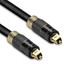 FosPower 25ft Toslink Optical Audio Cable – Braided, Gold Plated For PS4, Xbox, Soundbars