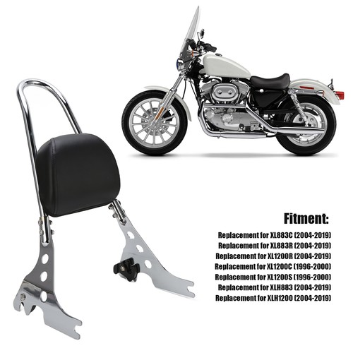 ˘Motorcycle Backrest Detachable Rear Passenger Cushion For XL1200R XLH1200 - Picture 4 of 12