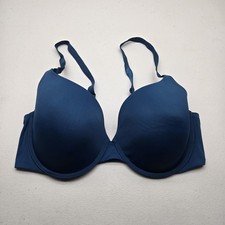 Victoria's Secret Women Bra 36DD Blue T Shirt Lightly Lined Underwired Strap
