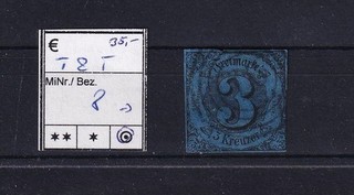 Altdeutschland Thurn & Taxis Mi. 8 o Sammlungsauflösung TEXT LESEN!!